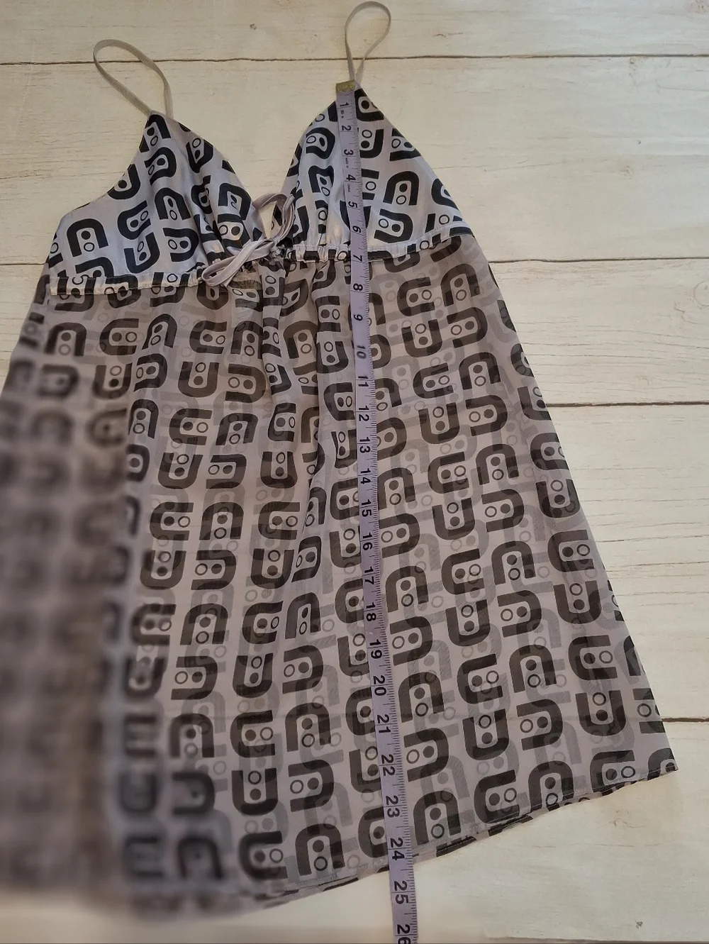 La Senza Vintage Y2K Sheer Babydoll Chemise Size Small Purple And Black Print - Picture 6 of 7